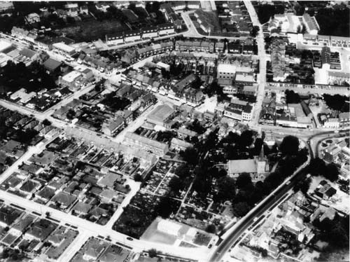 Church, Square and Station Road c.1973
