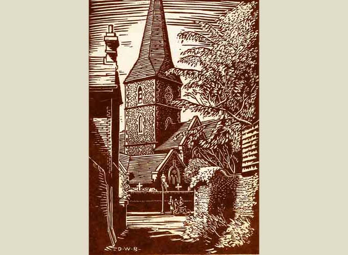 1960 from SE - lino cut by DWB