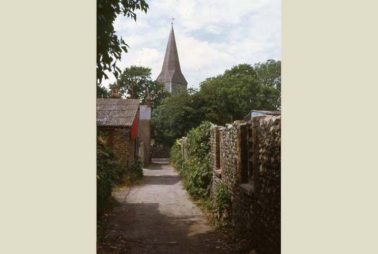 Gas Alley' towards church 1973