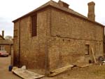 Rear of the building as work starts