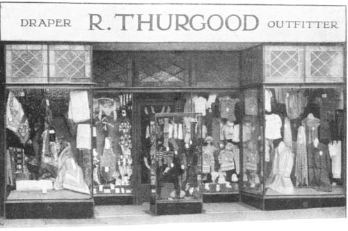 No 29 R Thurgood. draper and outfitter, c.1930